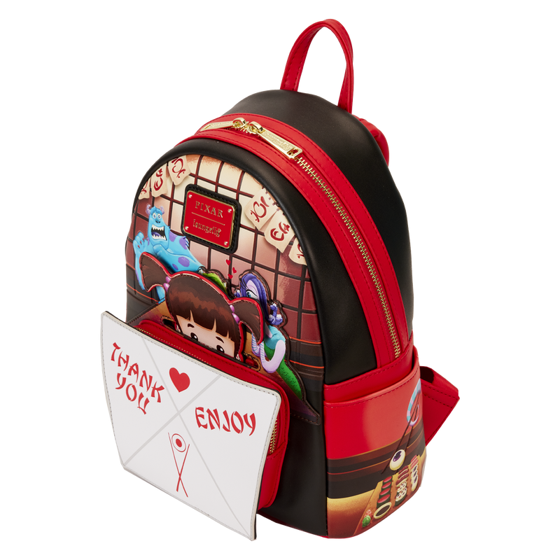 Loungefly Disney Pixar Monsters Inc Harryhausen's Takeout Boo Popup Mini Backpack