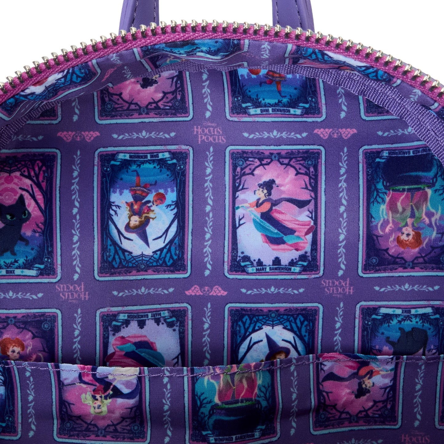 Loungefly Disney Hocus Pocus Tarot Card Binx Iridescent Mini Backpack
