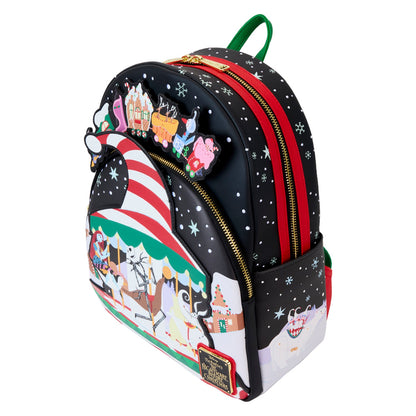 Loungefly Disney Nightmare Before Christmas Candy Cane Carousel Glow Mini Backpack