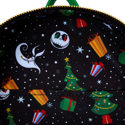 Loungefly Disney Nightmare Before Christmas Candy Cane Carousel Glow Mini Backpack