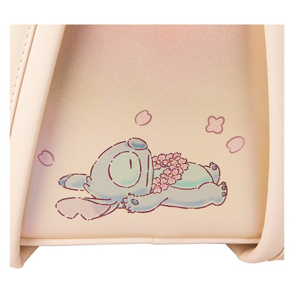 Loungefly Disney Stitch & Angel Cherry Blossom Heart Mini Backpack