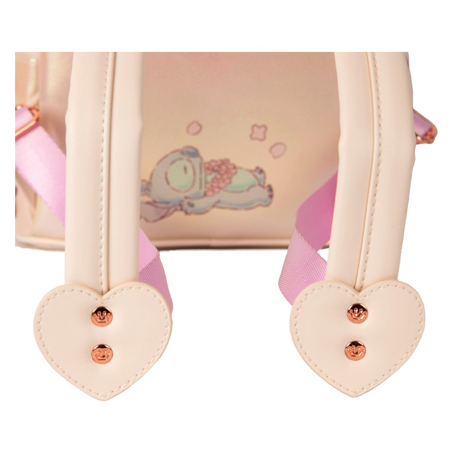 Loungefly Disney Stitch & Angel Cherry Blossom Heart Mini Backpack