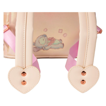 Loungefly Disney Stitch & Angel Cherry Blossom Heart Mini Backpack