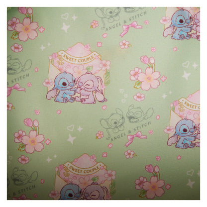 Loungefly Disney Stitch & Angel Cherry Blossom Heart Mini Backpack