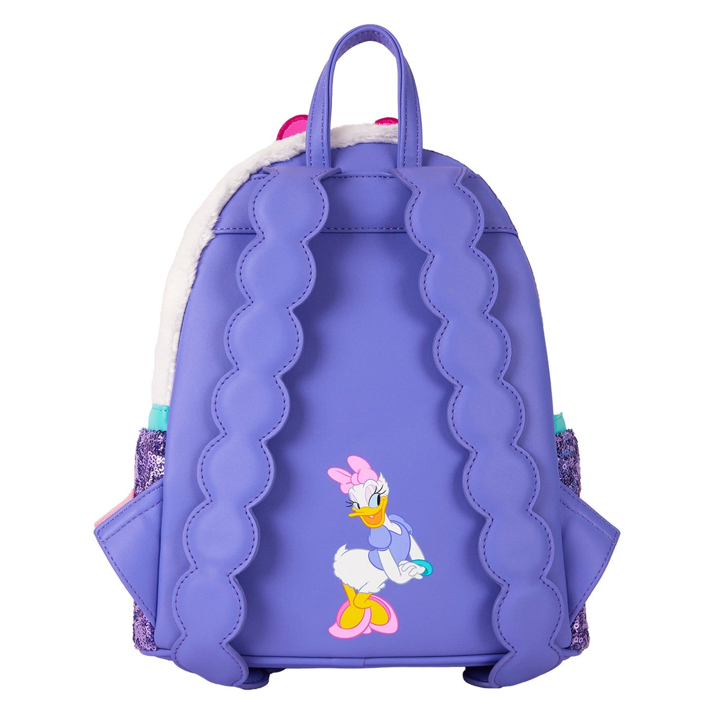 Loungefly Disney Daisy Duck Plush Sequin Mini Backpack