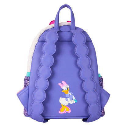 Loungefly Disney Daisy Duck Plush Sequin Mini Backpack