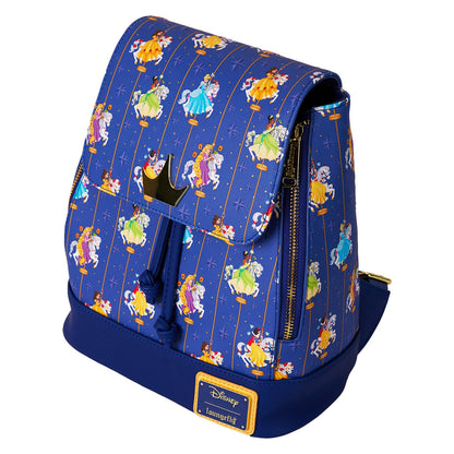 Loungefly Disney Princess Carousel All-Over Print Drawstring Mini Backpack
