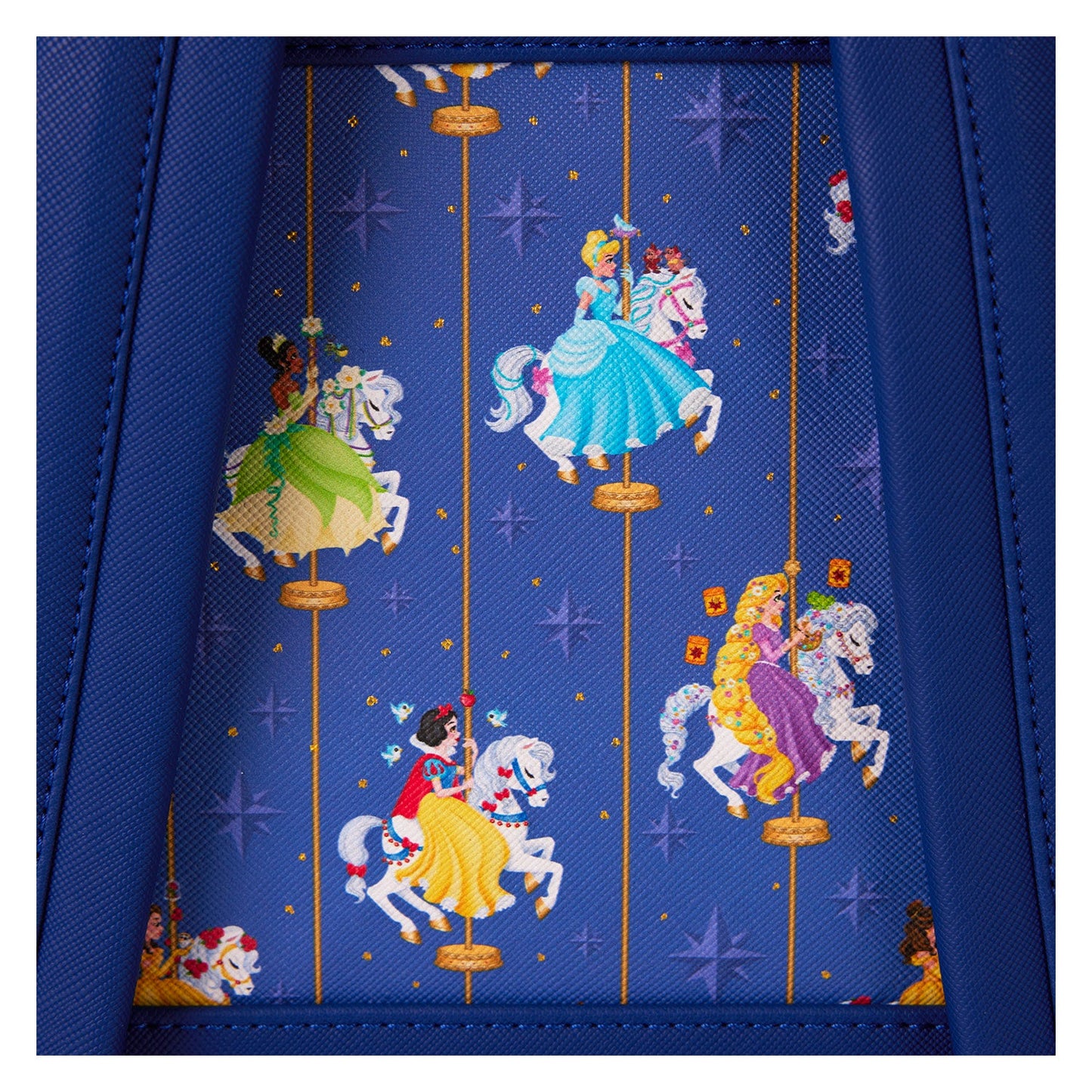 Loungefly Disney Princess Carousel All-Over Print Drawstring Mini Backpack
