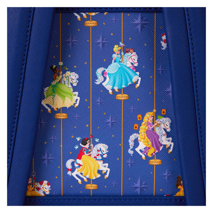 Loungefly Disney Princess Carousel All-Over Print Drawstring Mini Backpack