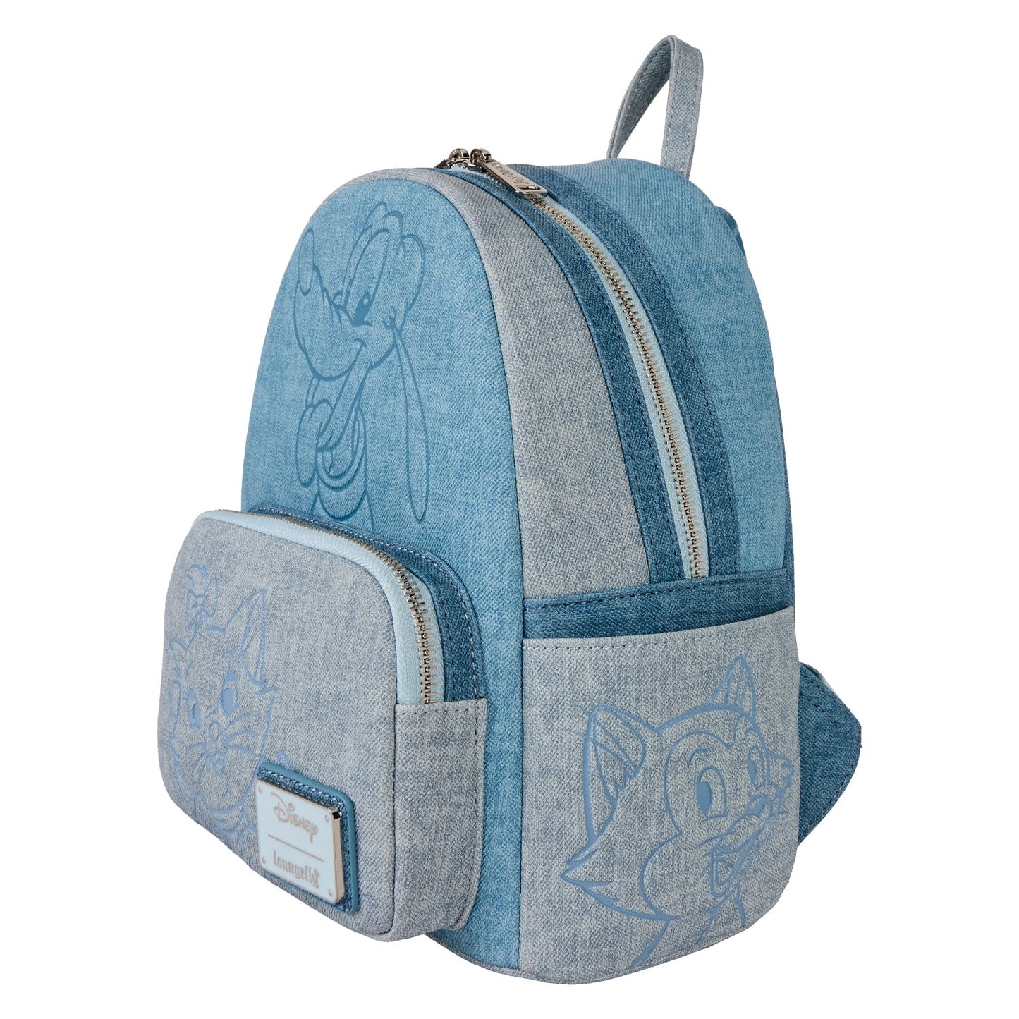 Loungefly Disney Dogs & Cats Faux Denim Mini Backpack