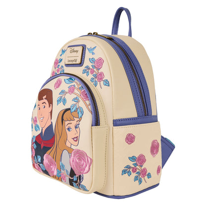 Loungefly Disney Sleeping Beauty Princess Aurora & Prince Phillip Floral Mini Backpack