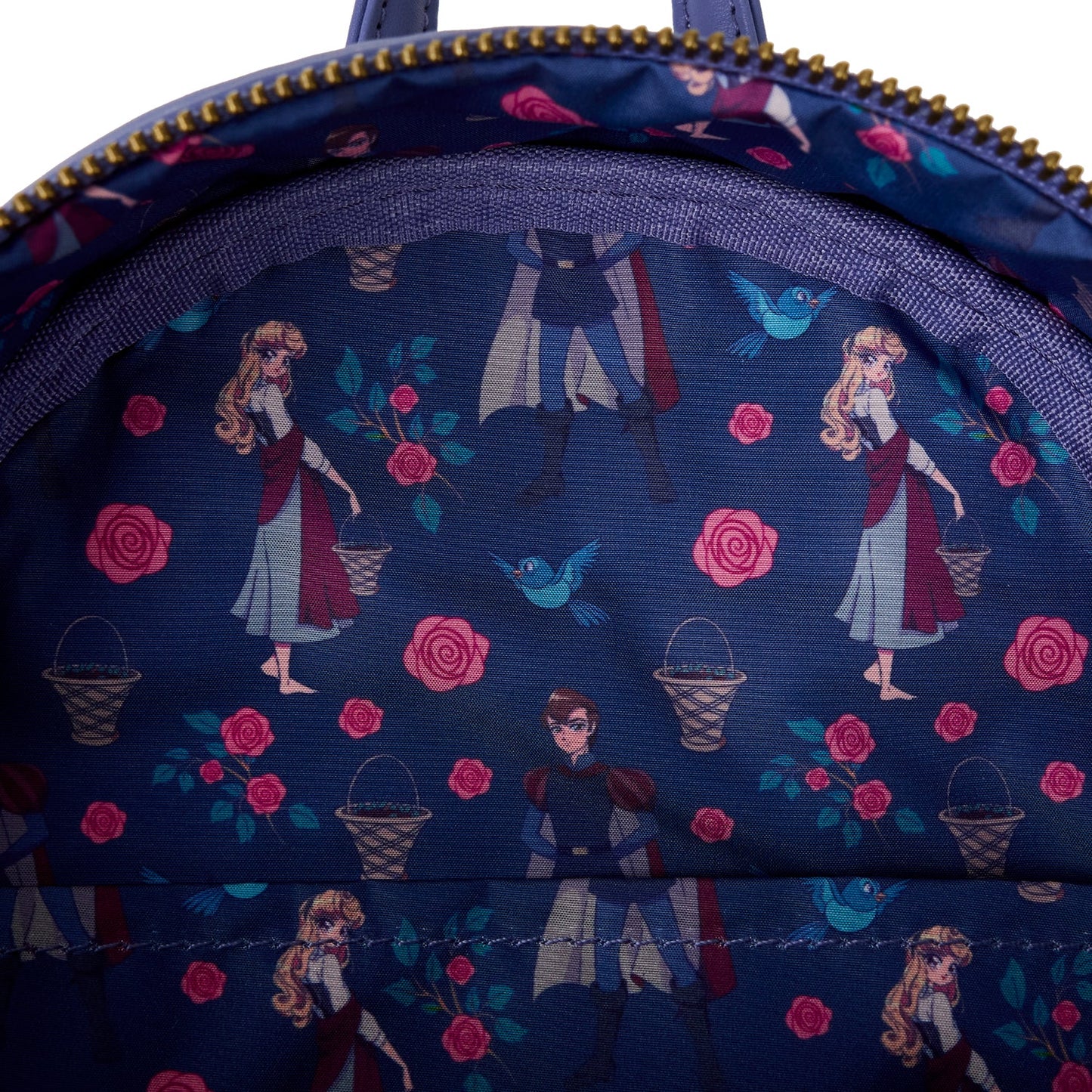 Loungefly Disney Sleeping Beauty Princess Aurora & Prince Phillip Floral Mini Backpack