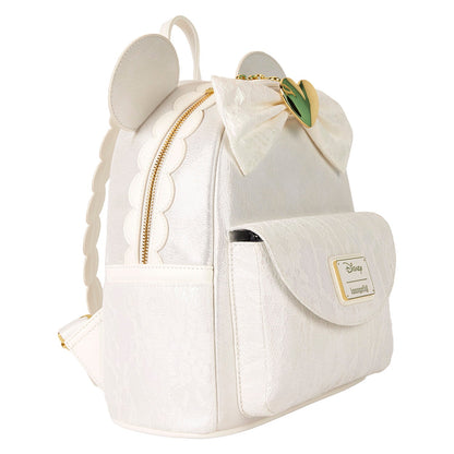 Loungefly Disney Minnie Mouse Iridescent Lace Wedding Mini Backpack