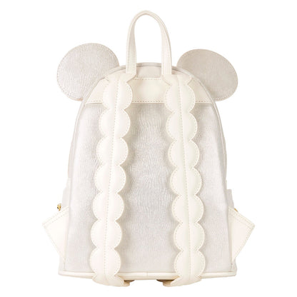 Loungefly Disney Minnie Mouse Iridescent Lace Wedding Mini Backpack