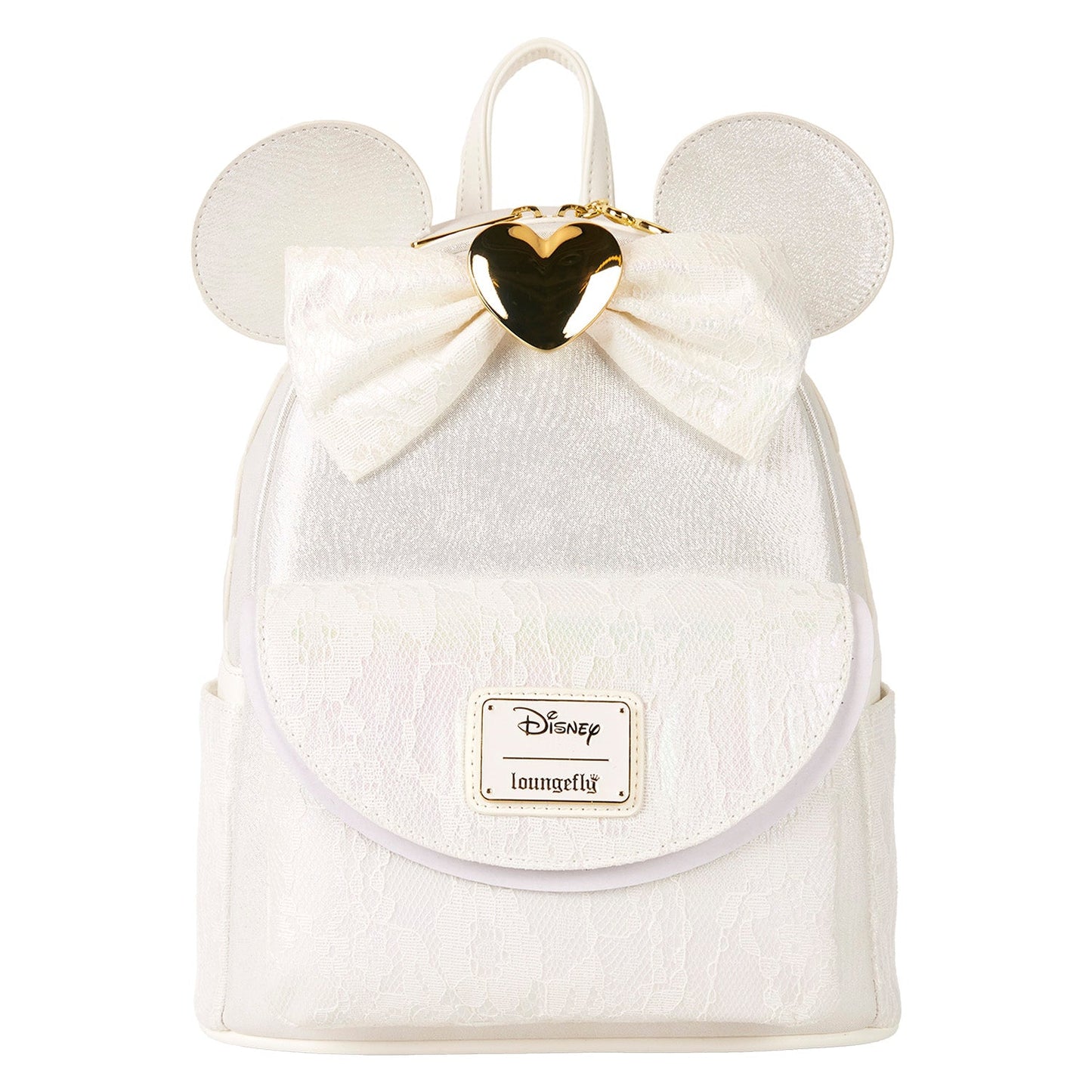 Loungefly Disney Minnie Mouse Iridescent Lace Wedding Mini Backpack