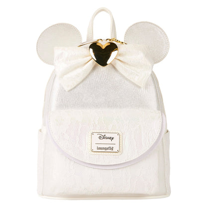Loungefly Disney Minnie Mouse Iridescent Lace Wedding Mini Backpack