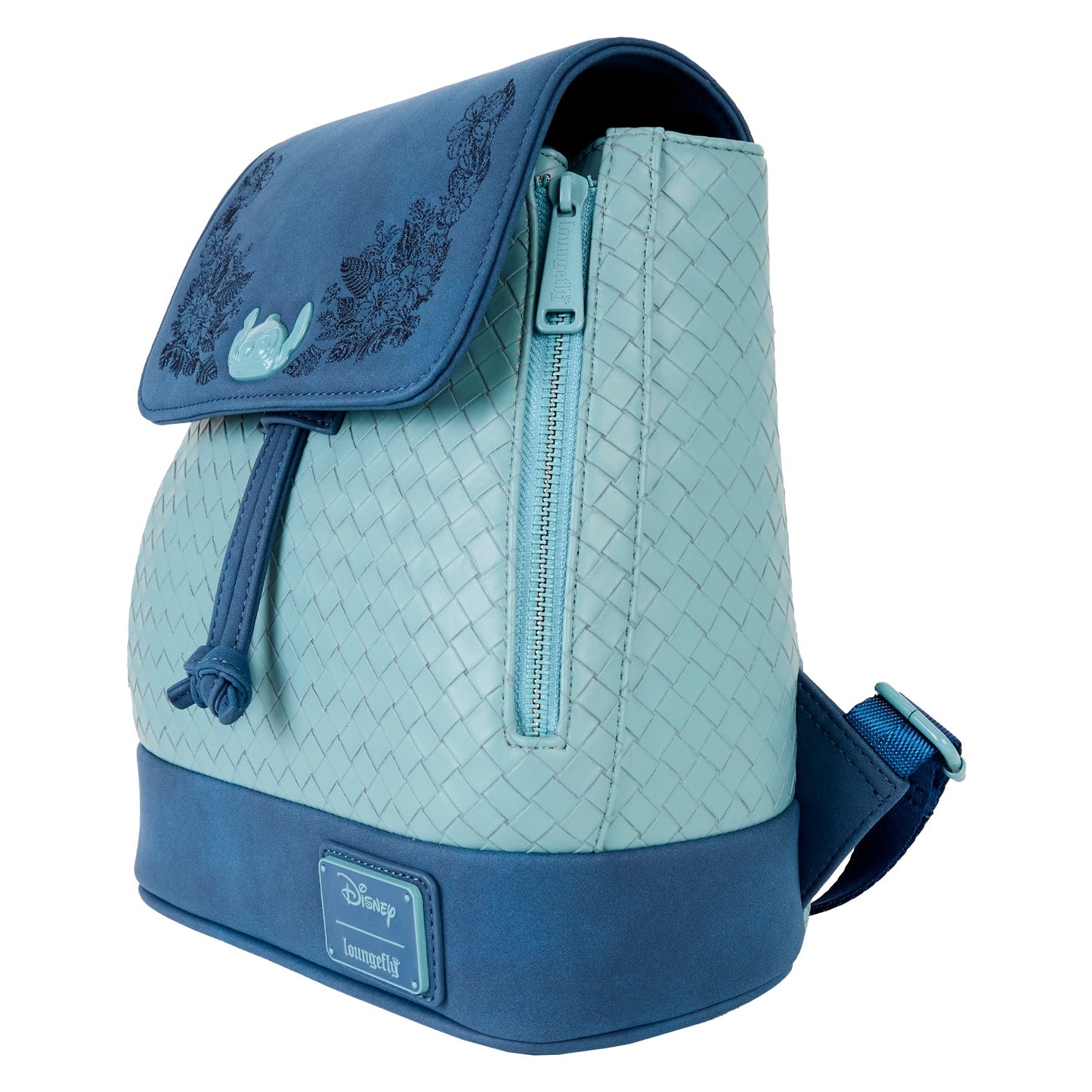 Loungefly Disney Stitch Embroidered Floral Drawstring Mini Backpack