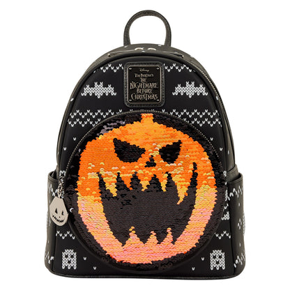 Loungefly Disney Nightmare Before Christmas Jack Skellington Reversible Sequins Mini Backpack