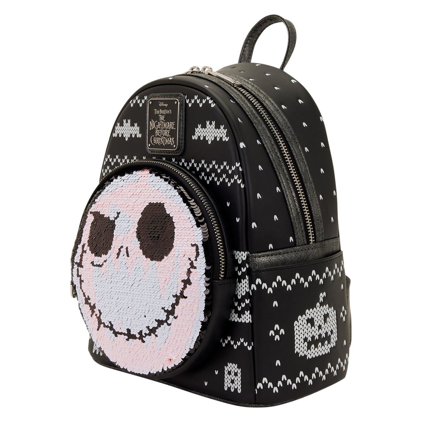 Loungefly Disney Nightmare Before Christmas Jack Skellington Reversible Sequins Mini Backpack