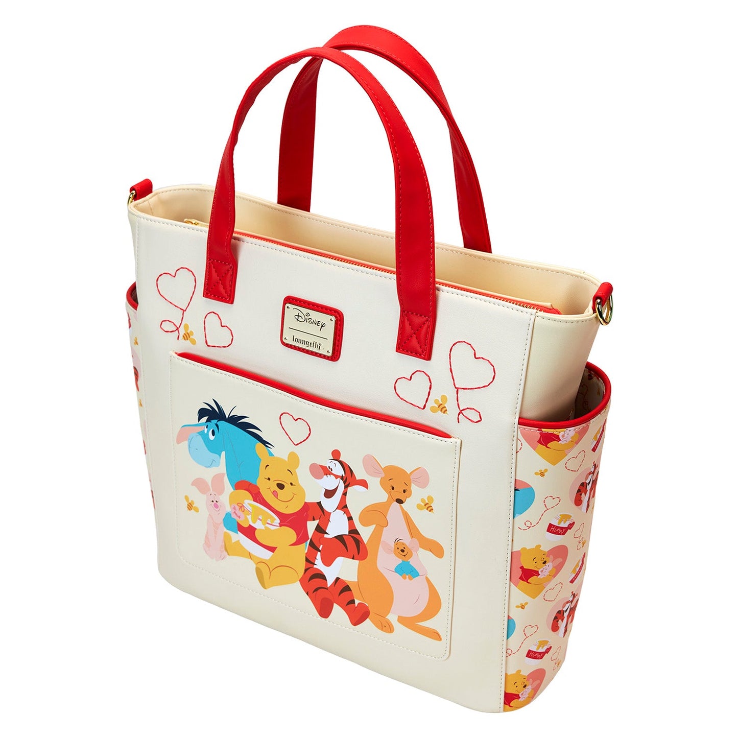 Loungefly Disney Winnie The Pooh & Friends Hearts Convertible Backpack & Tote Bag