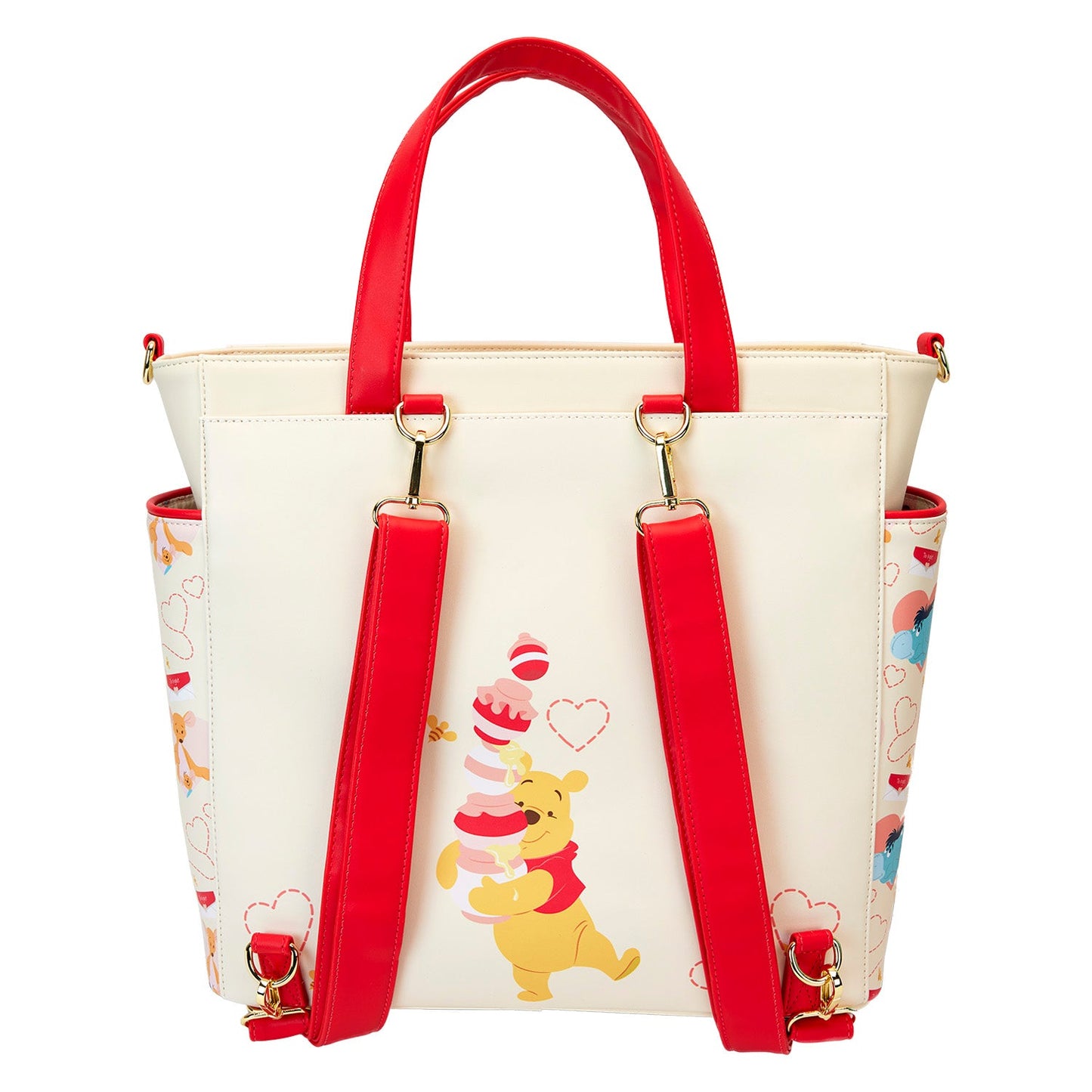 Loungefly Disney Winnie The Pooh & Friends Hearts Convertible Backpack & Tote Bag