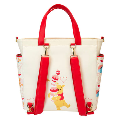 Loungefly Disney Winnie The Pooh & Friends Hearts Convertible Backpack & Tote Bag