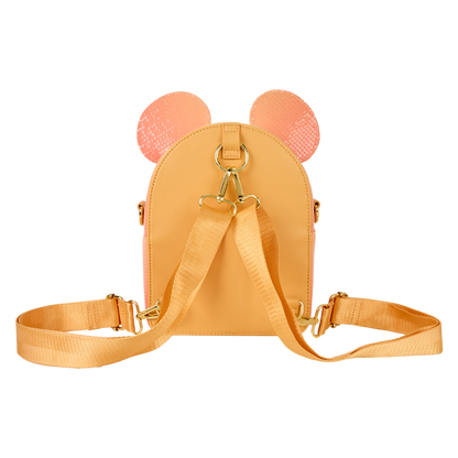 Loungefly Disney Mickey Mouse Glitter Sequin Convertible Mini Backpack & Crossbody Bag