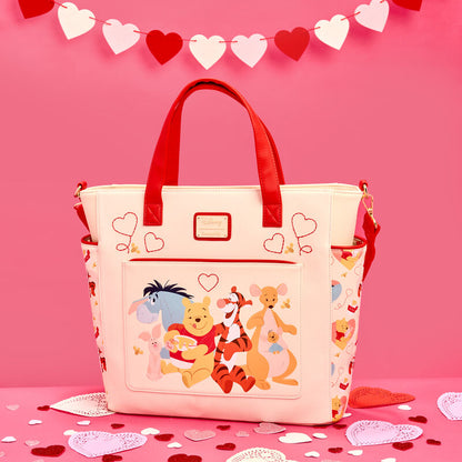Loungefly Disney Winnie The Pooh & Friends Hearts Convertible Backpack & Tote Bag