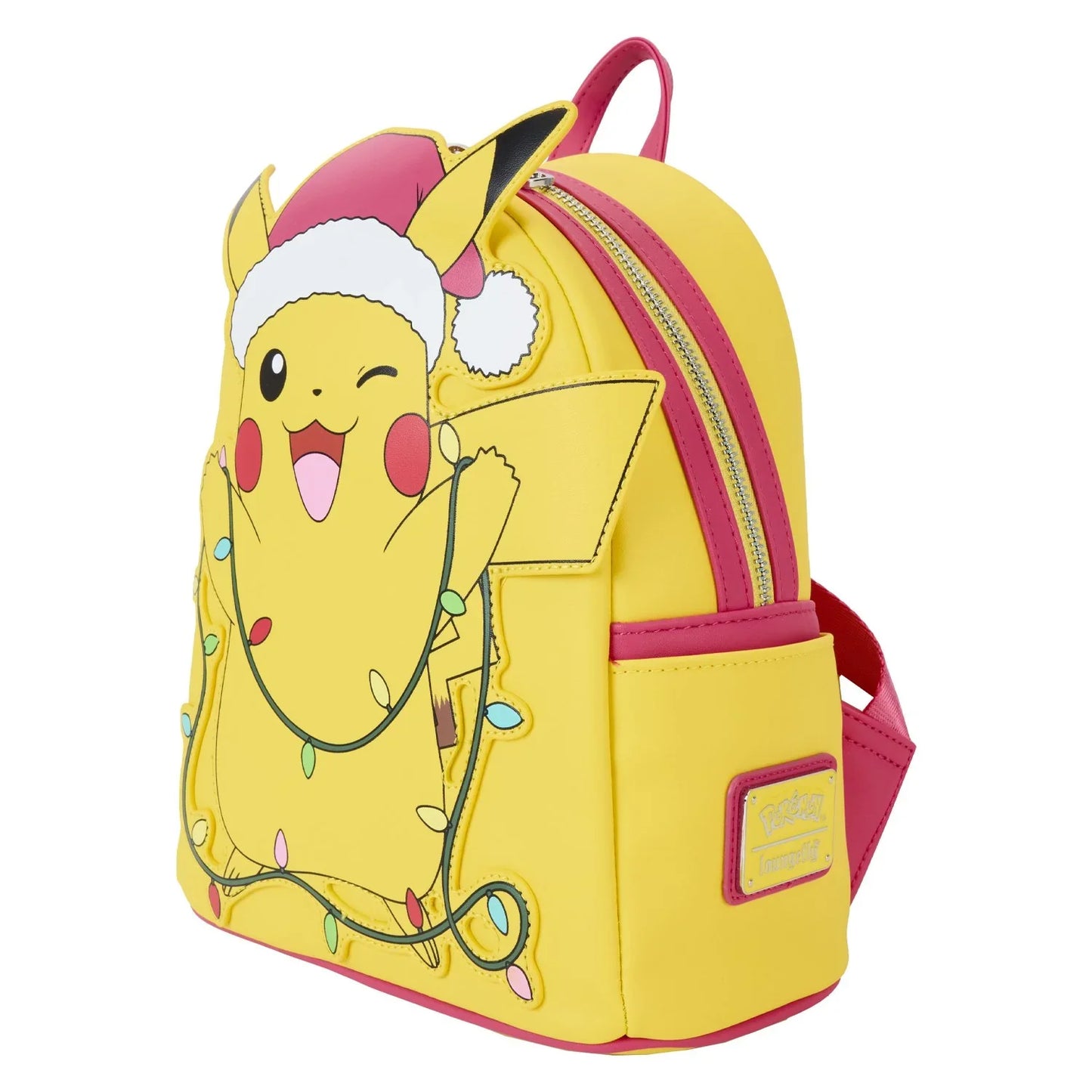 Loungefly Pokemon Santa Pikachu Christmas Lights Light-Up Mini Backpack