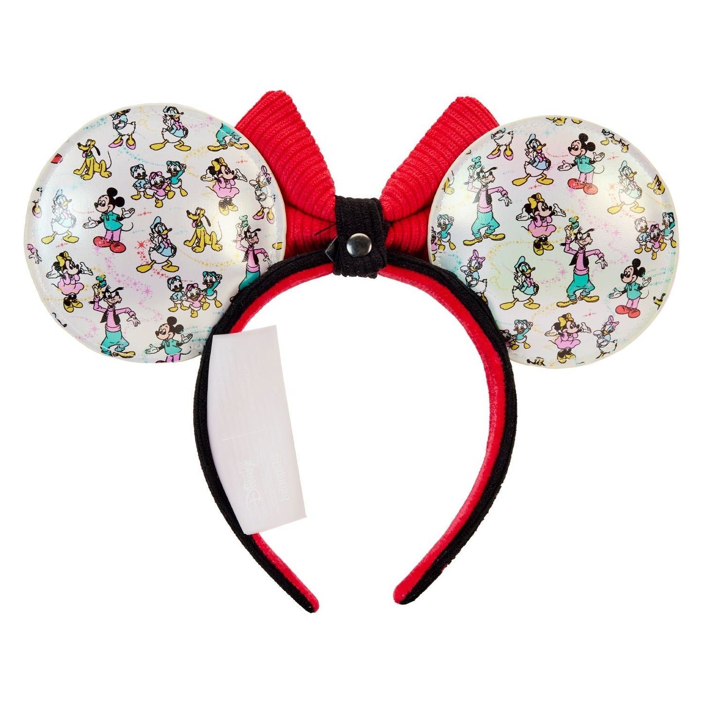 Loungefly Disney100 Mickey & Friends All-Over Print Iridescent Ear Holder Mini Backpack